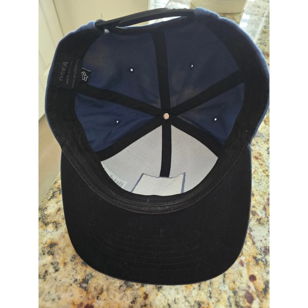 Fox Racing‎ Snapback Hat Blue OSFA Men's Flat Brim Trucker Style